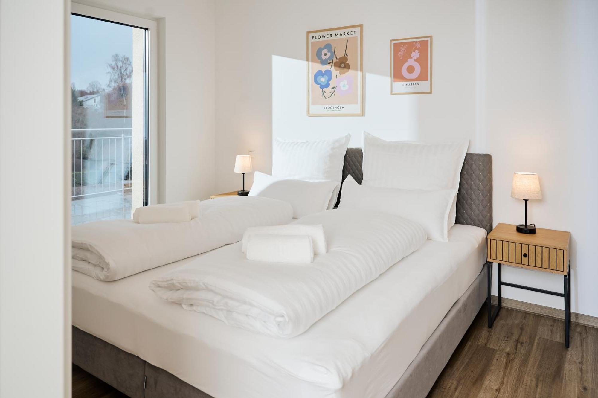 Moderne Apartments Mit Highspeed-Wlan Und Gratis-Tiefgarage Ihr Perfekter Rueckzugsort Nahe Dem Zentrum Und Der Therme I Barrierearm Bad Kissingen Luaran gambar